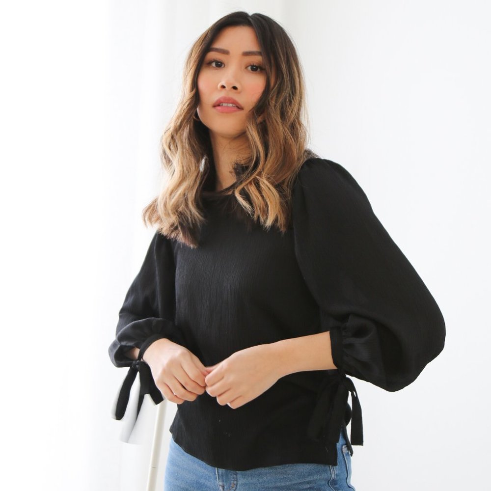 Ann Taylor Tie Sleeve Blouse - Size XSP